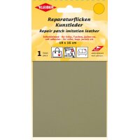 KLEIBER Kunstleder-Flicken, selbstklebend, dunkelbraun