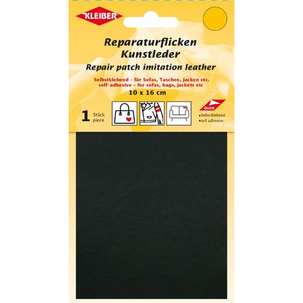 KLEIBER Kunstleder-Flicken, selbstklebend, braun
