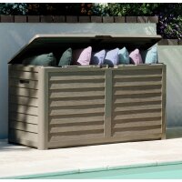 EDA Gartenbox BAYA, 420 Liter, in Holzoptik, anthrazit