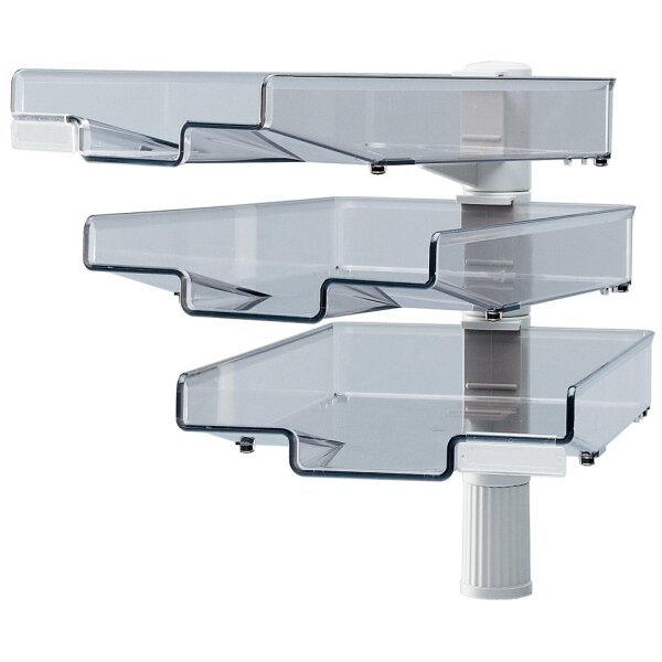 Hansa Schwenkflügler mit 3 Schalen, lichtgrau