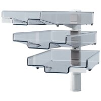 Hansa Schwenkflügler mit 3 Schalen, lichtgrau