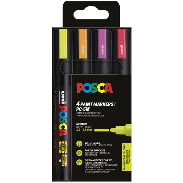 POSCA Pigmentmarker PC-5M, 8er Set Porträtfarben