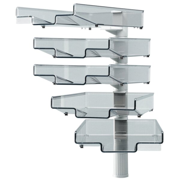 Hansa Schwenkflügler mit 5 Schalen, lichtgrau