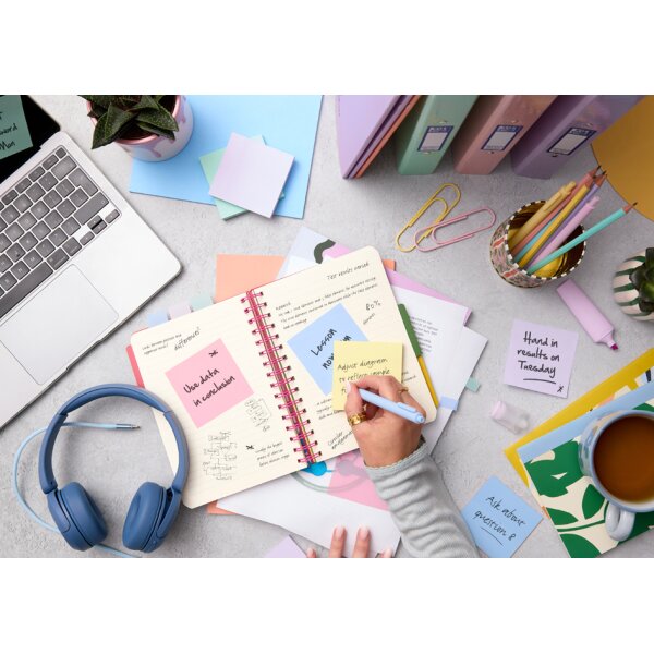 Post-it Haftnotizen super sticky Recycling notes, mint blau