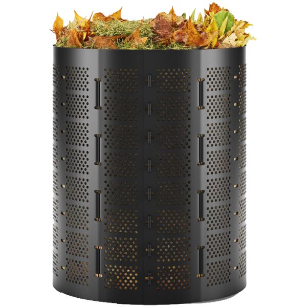 Bradas Poubelle à compost, 180 litres, en HDPE, noir