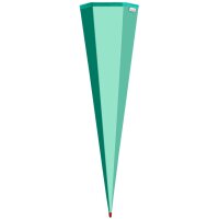 ROTH Schultüten-Rohling ohne Verschluss, 850 mm, pazifikblau