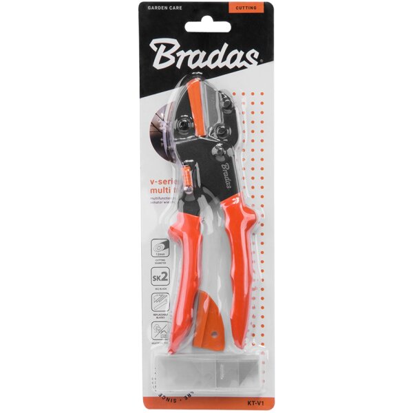 Bradas Multifunktionale Gartenschere V-SERIES, orange