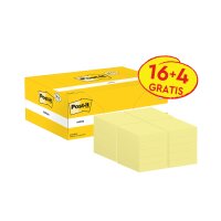 Post-it Bloc-notes adhésif, 51 x 38 mm, jaune,...