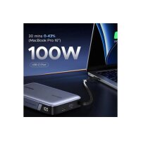 UGREEN Power Bank 145W 55992B Built-in Cable,Space Grey