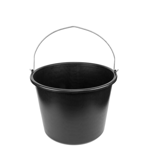 Bradas Seau, 12 litres, PVC, noir