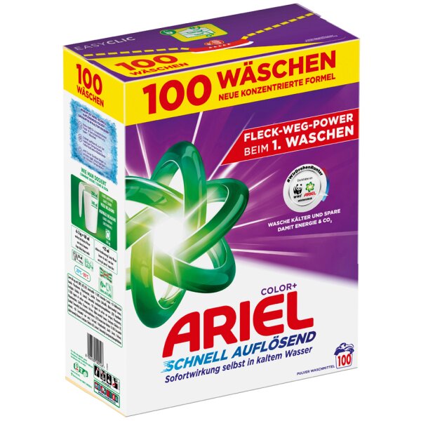 ARIEL Waschpulver Color+, 5,03 kg - 100 WL