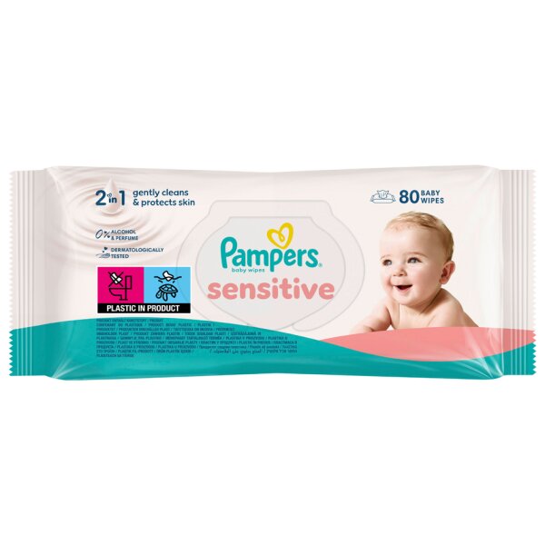 Pampers Lingette humide sensitive, pack de voyage