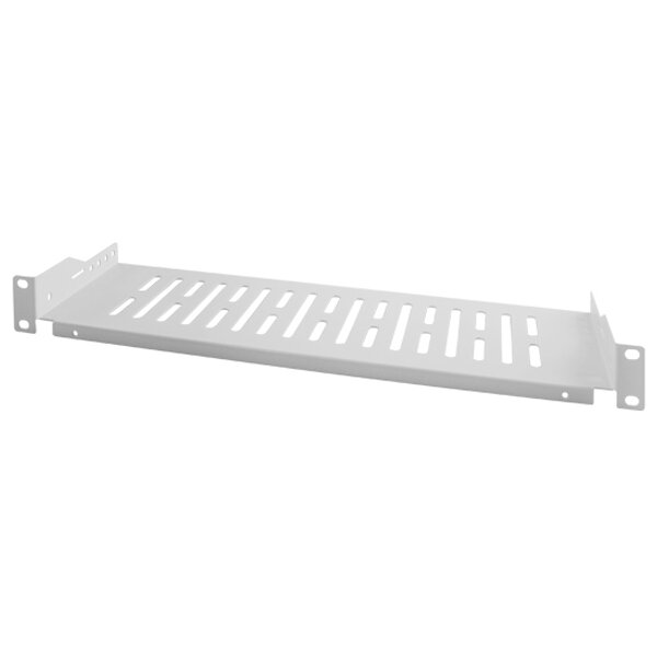 LogiLink 19" Fachboden, 1 HE, Festeinbau, (T)300 mm, grau