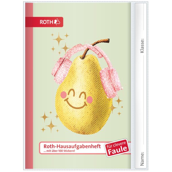 ROTH Hausaufgabenheft Teens für clevere Faule Cute Pear