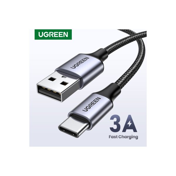 UGREEN Cable Fast Charging 3A Max 60126 1m,USB-A to USB-C,Black