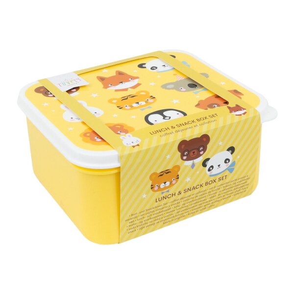 ALLC Lunch & Snackbox Set SBSEAF81 Animal Friends