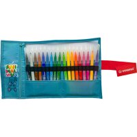 STABILO Stylo Fibre Power Animal 2mm CH280/18-06 bleu 18 pièces