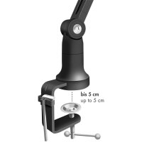 LogiLink Mikrofonarm, Armlänge: bis 840 mm, schwarz