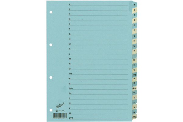 BÜROLINE Register Karton blau beige A4 663408 A-Z 210g