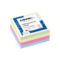 NOVOOO Haftnotizen pastell 75x75mm 311717 assortiert...
