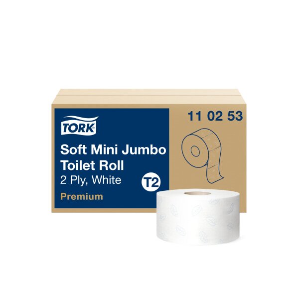 TORK Mini Jumbo Toilettenpapier T2 110253 weiss 12 Rollen &agrave; 170m
