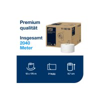 TORK Mini Jumbo Toilettenpapier T2 110253 weiss 12 Rollen à 170m