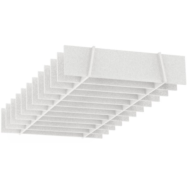 SUONO Panneaux muraux 240x120x28cm 2140.U12.0400 STRAIGHT, blanc