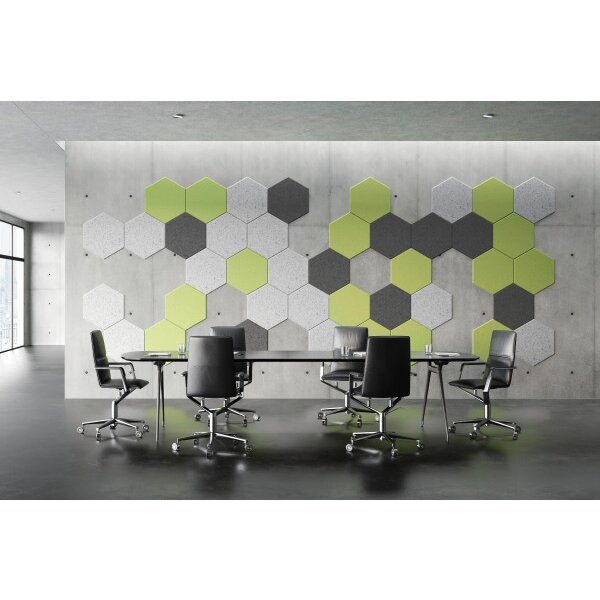 SUONO Panneaux muraux L 60x52x1.2cm 3216.L12.2600 TILES, noir 8 pcs.