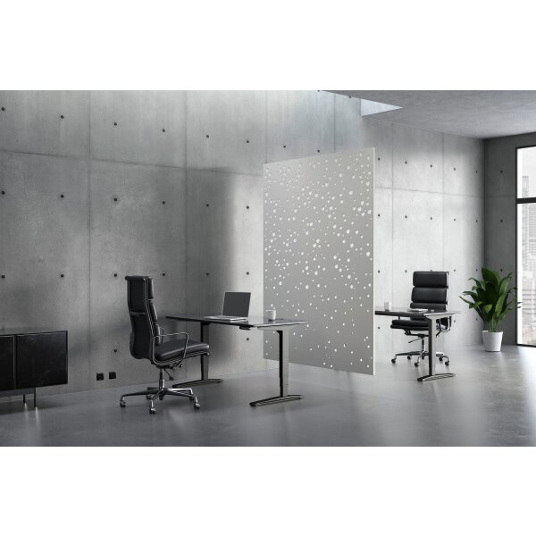 SUONO Trennwand XL 120x240x1.2cm 1211.X12.0401 CURTAIN, BUBBLES, weiss 2 Stk.