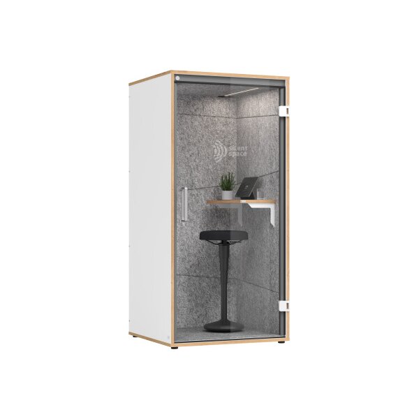 APOLLO MeetingBox Harmony VTBSS1/W/5/T weiss/grau 103x100x217cm