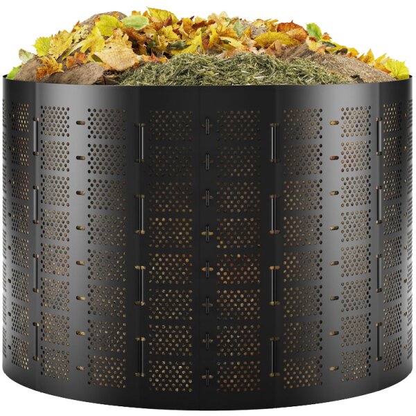 Bradas Kompostbehälter, 1.100 Liter, aus HDPE, schwarz