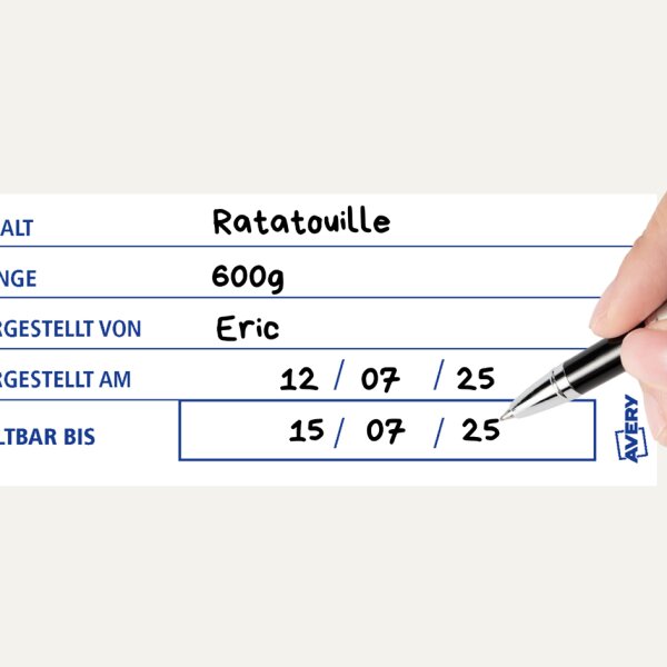 AVERY HACCP Lebensmittel-Etiketten, 98 x 40 mm, weiss