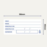 AVERY HACCP Lebensmittel-Etiketten, 98 x 40 mm, weiss