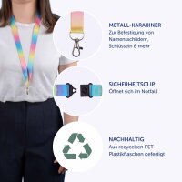 AVERY Textilband Lanyard, aus rPet, 20 x 440 mm, Blautöne