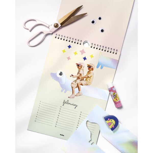 folia Calendrier mural, A4, blanc