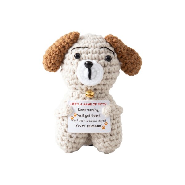 I AM CREATIVE Positive Dog 12cm 1000-1721 beige