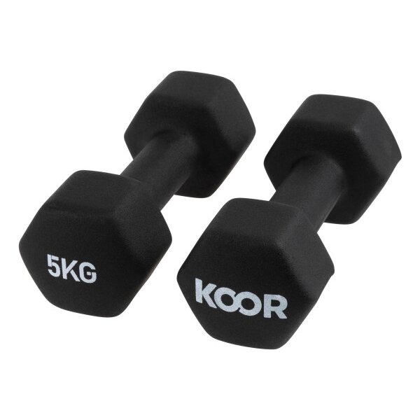 KOOR Kurzhantel Set 5kg F00915 schwarz 2 Stück