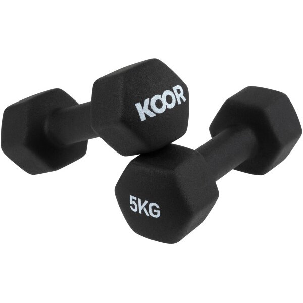 KOOR Kurzhantel Set 5kg F00915 schwarz 2 Stück