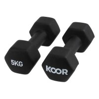 KOOR Ens. dhaltères 5kg F00915 noir 2 pièce