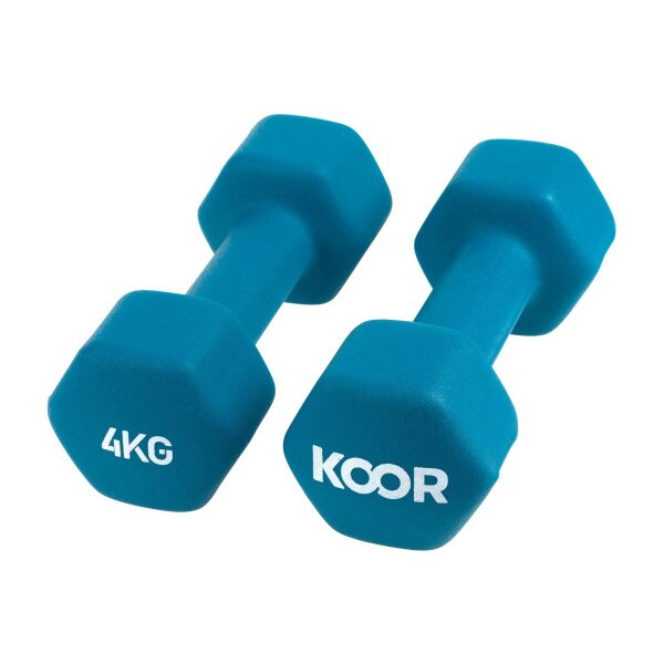 KOOR Ens. dhaltères 4kg F00914 turquoise 2 pièce