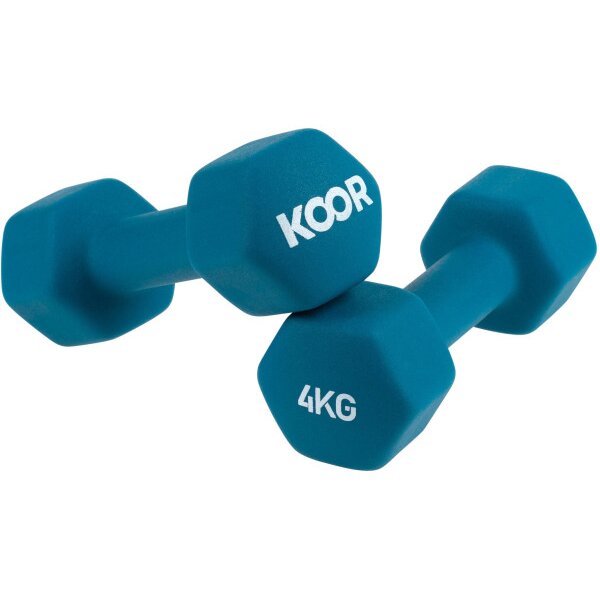 KOOR Ens. dhaltères 4kg F00914 turquoise 2 pièce