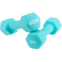 KOOR Ens. dhaltères 3kg F00913 bleu 2 pièce