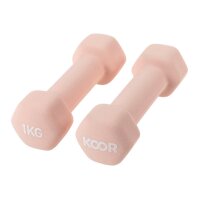 KOOR Ens. dhaltères 1kg F00911 caramel 2...