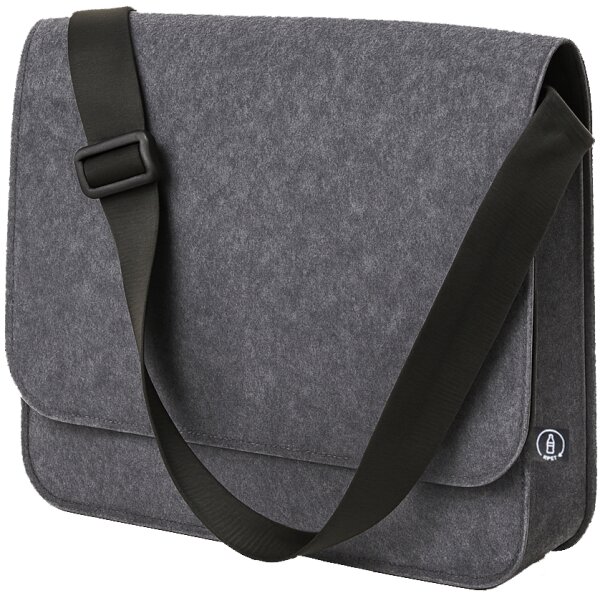 STOP Sacoche pour laptop, feutre RPET, gris foncé