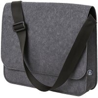 STOP Sacoche pour laptop, feutre RPET, gris foncé