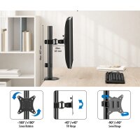 LogiLink Monitorhalterung, Armlänge: 65 mm, schwarz