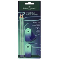 FABER-CASTELL Schreibset GRIP Flow Edition, buzzing blue