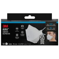 3M Atemschutzmaske Aura 9320+, FFP2, ohne Ventil, 5er
