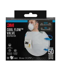3M Atemschutzmaske Cool Flow 8822, FFP2, mit Ventil, 10er