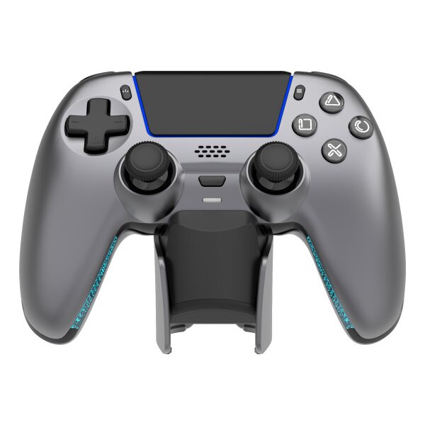 DELTACO Wireless Controller PS5 GAM-199-STEELGRAY with charging dock, Gray